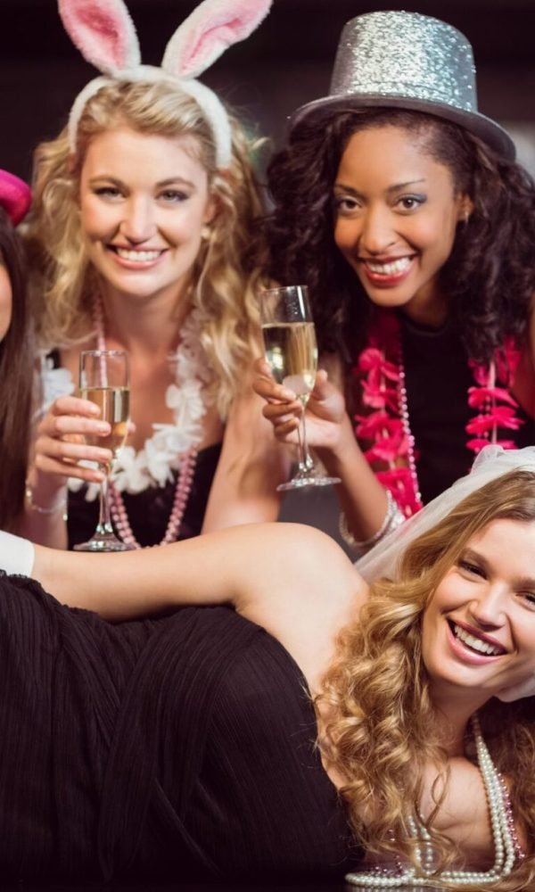 Bride and her friends celebrating a bachelorette party in Palm Springs