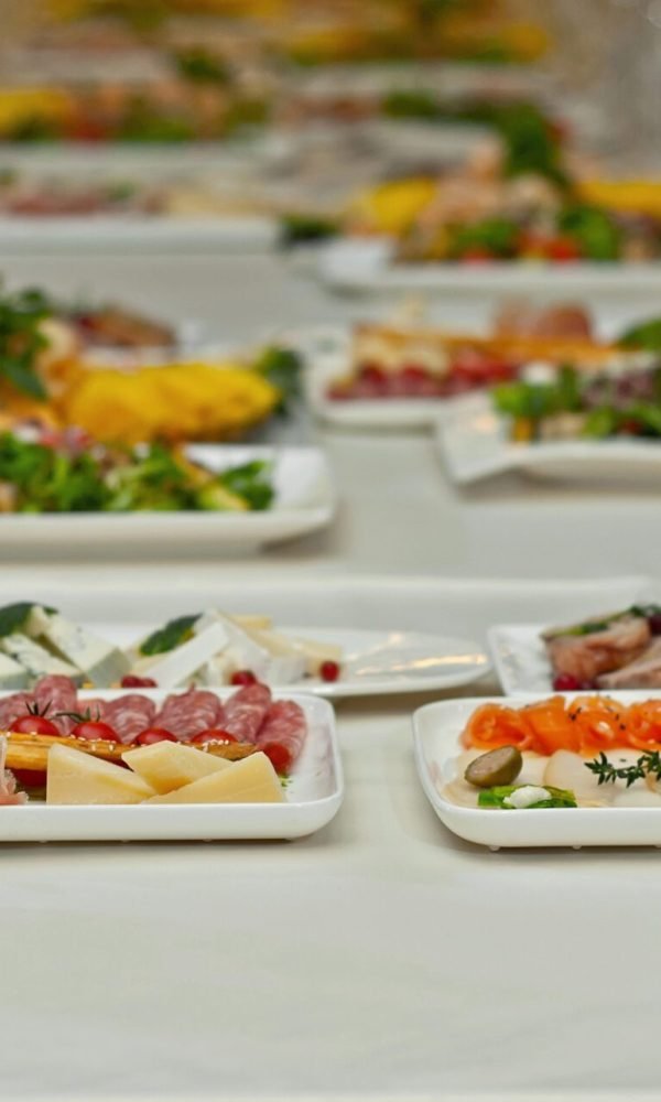 Plated wedding catering food served at a Palm Springs reception